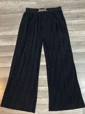 Lark + grey belt detail dressy gathered pants
